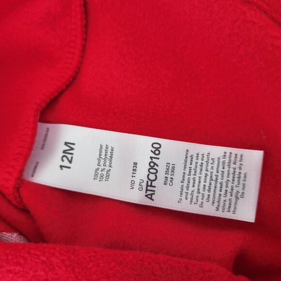 Carter's Just One You Christmas Pajamas Baby 12 Months  Red Pink Fleece... - Picture 5 of 6